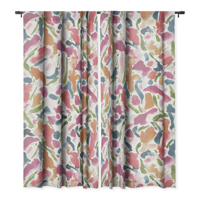 Jacqueline Maldonado Synthesis Raspberry 1pc Blackout Window Curtain Panel