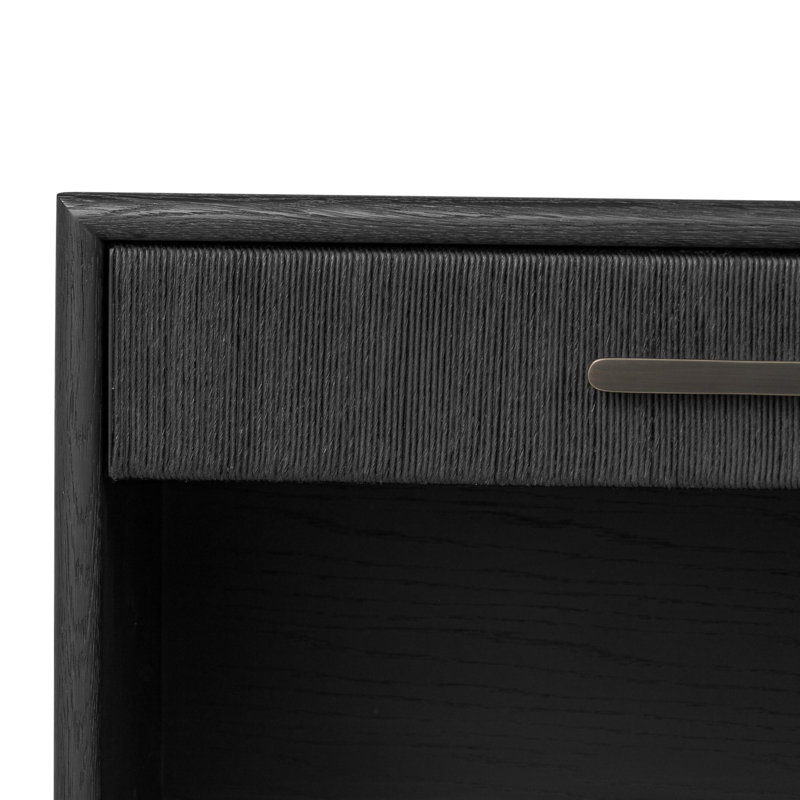 Rosenell Open Nightstand, Black
