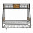 Matte Black Twin Over Full Metal Bunk Bed with Trundle, Two-Side Ladder, Full-Length Guardrail for Small Kids Bedrooms