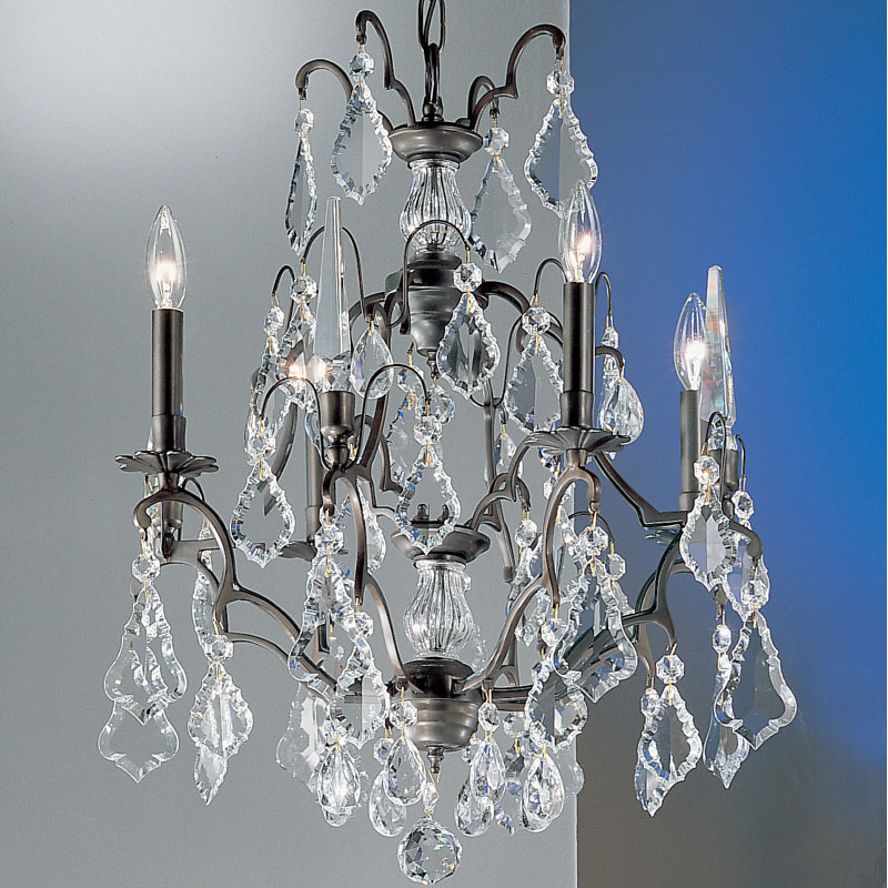 Lustre à niveaux 4 lumières façon bougie style bougie Gregor