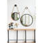 Beau miroir de 19,5 po pour salle de bain, entrée - sangle de corde - cadre en métal gris-1586192965
