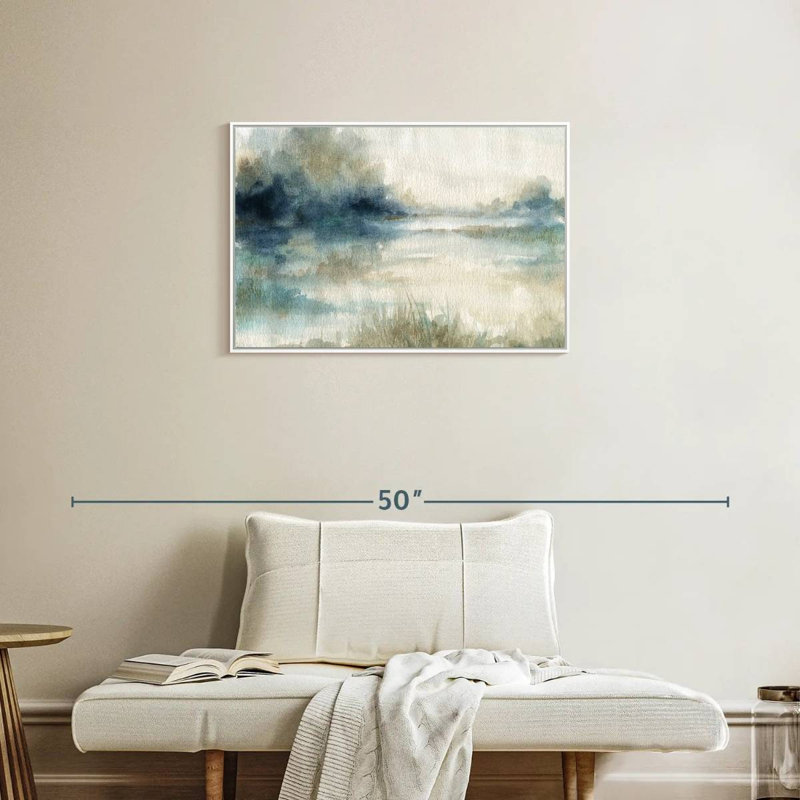 Still Still Waters II, Cadre flottant blanc, 31 po x 21 po