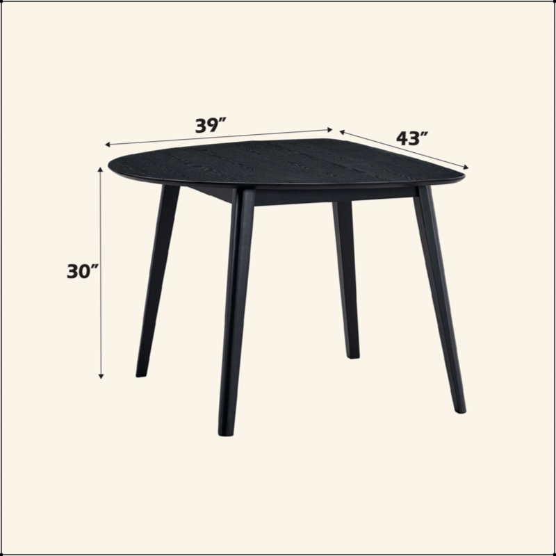 Black Finish Dining Table