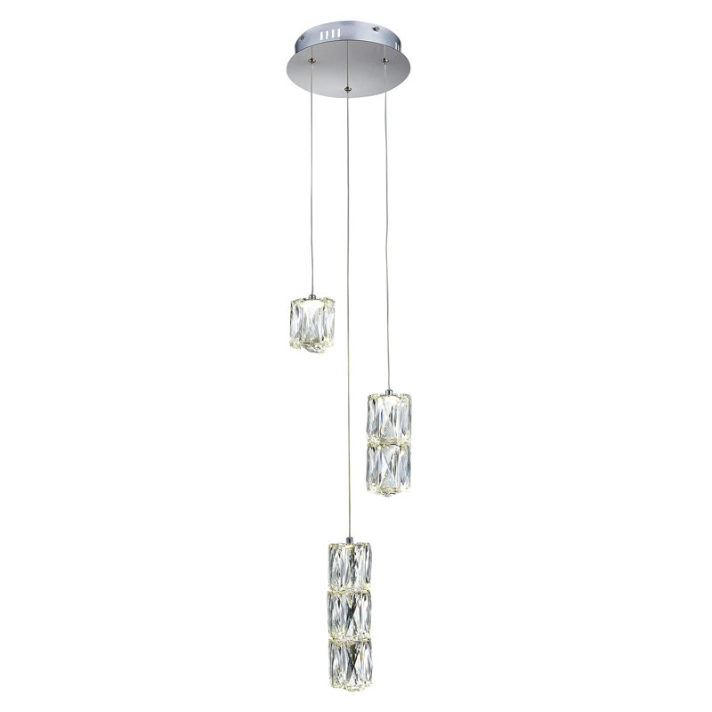 Ingrassia 3 - Light Silver Cluster Pendant