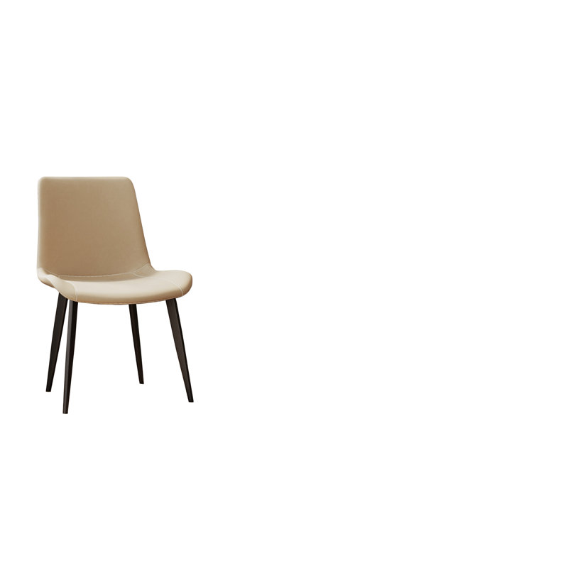 Industrial - Chaises de salle à manger en cuir de chameau 2 avec structure en métal robuste, largeur de produit de 23,2 po, poids de la base de paquet de 27,1 lb, hauteur de 33,4 po,