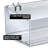 Clear 16” wide Open Bin Tray for Pegboard or Slatwall. Storage Container includes 2 Metal U-Hooks for hanging. Adjustable Slide In Dividers Sold Separately