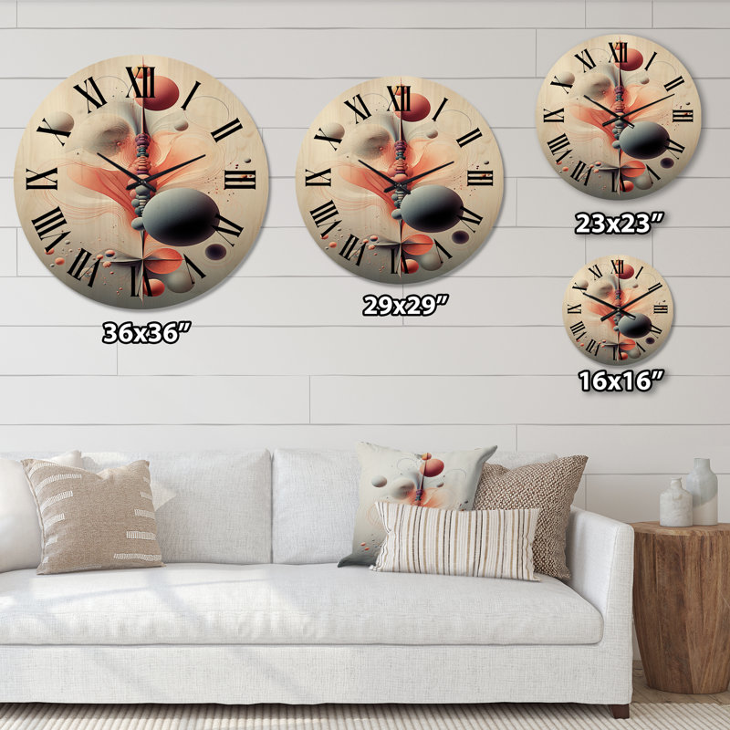 Thurstone Solid Wood Wall Clock, Large