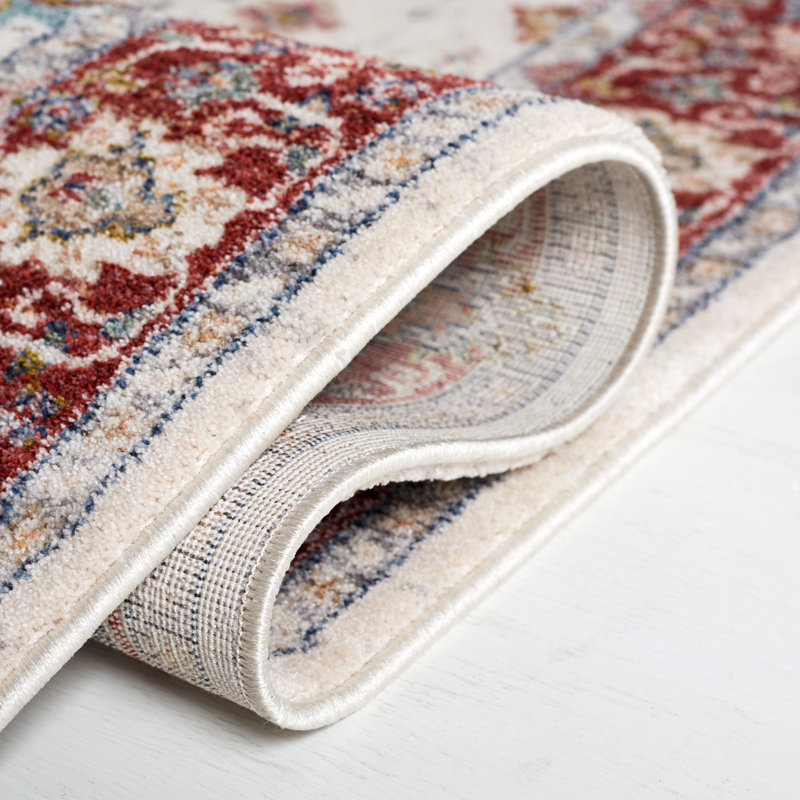 Elegant Ivory Square Hand-Knotted Wool & Synthetic Rug - 79" x 79"