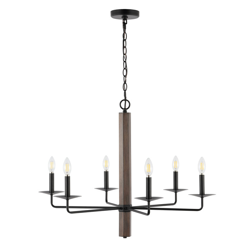 6 - Light Dimmable Modern Linear Chandelier