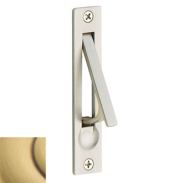 Edge Pull, Satin Brass and Brown