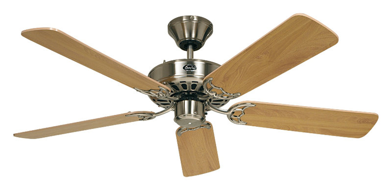 Boutwell 103cm Ceiling Fan, Brushed Chrome / Steamed Beech