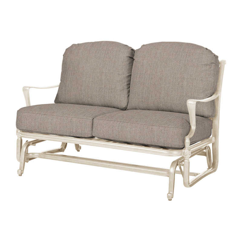 Bel Air Loveseat Glider wih Sunbrella Cushions, Cast Ash Sunbrella® Plainweave, Shade