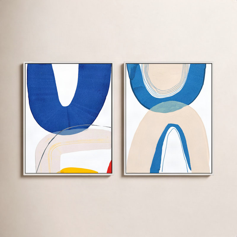 Unity Set Of 2 by Andrea Stokes, 25" H x 40" W x 1.38" D, Gold Framed