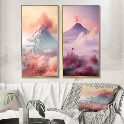 «Volcano Volcanic Dream», ensemble d'art mural sur toile Volcano
