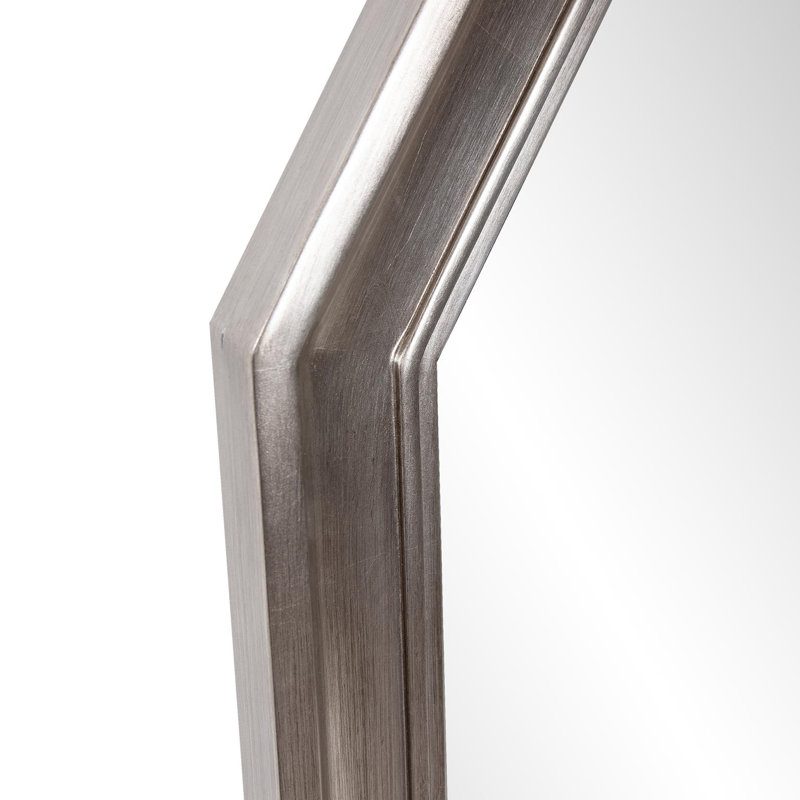 Kennsley Silver Wood Framed Full Length Rectangular Mirror