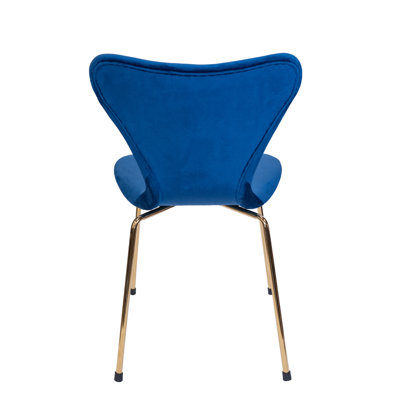 Chaise d'appoint en velours empilable Hiltrun