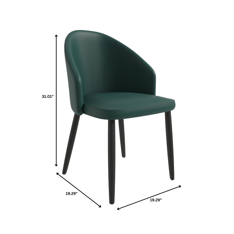 Chevalier Churchill Upholstered Back Side Chair Dining Chair, Green , Single