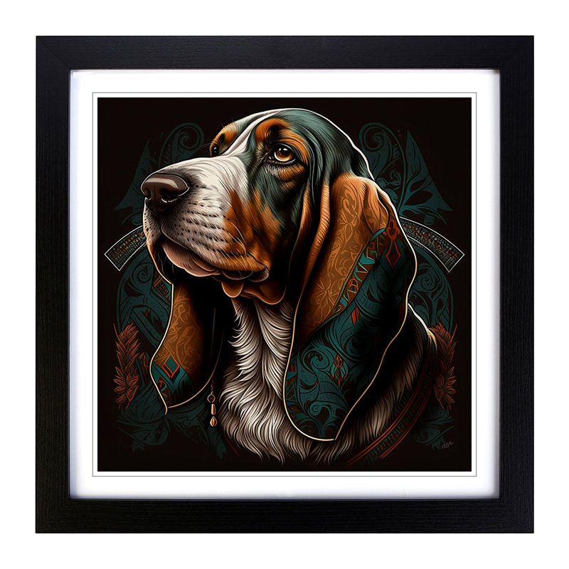 Single Picture Frame Print on Wood, Black