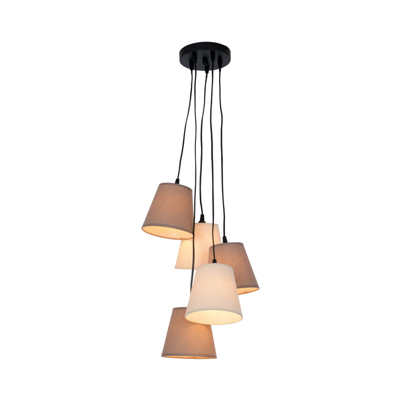 Fango 5 - Light Beige/Brown Cluster Pendant