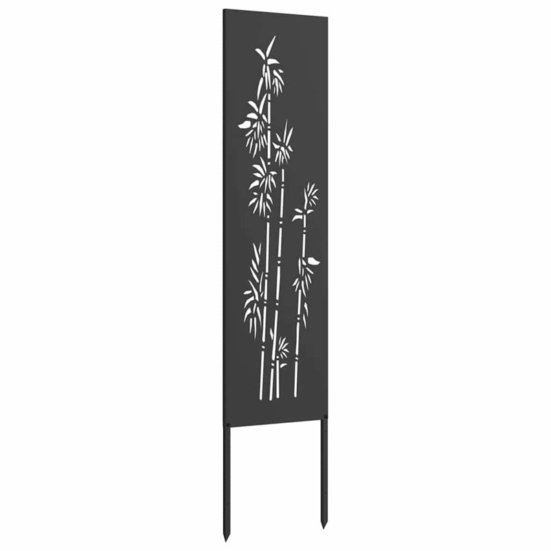  Garden Privacy Screen Olive Green 32 X 140 Cm Cold-Rolled Steel, 140cm H x 32cm W x 1.7cm D, Black