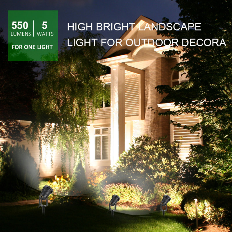 Black Hardwired/Plug-In 5W LED Metal Spot Light