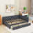 Full Size Linen Upholstered Daybed with Semi-Closed Design and Dual Storage Drawers-1715037454