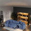 Canapé-lit modulaire coulissant avec repose-pieds, tiroirs cachés, porte-gobelets et coussins réglables - revêtement en chenille, canapé modulaire convertible pour le salon, largeur 120,5 po, facile à assembler-1486743716