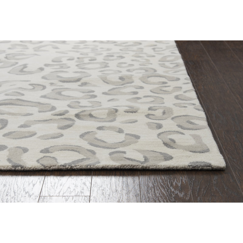 Tapis gris en laine touffeté à la main Siloam, 8 pi x 10 pi
