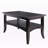 Camden Rectangular Coffee Table with Four Legs in Brown Finish, 17.85'' H X 33.5'' W X 18.5'' D