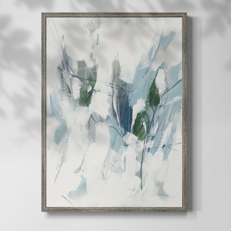 Ice Cavern I, reproduction encadrée - bois massif, H 21 po x l 17 po