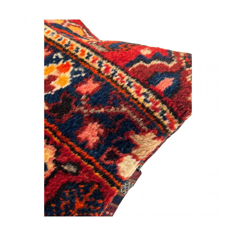 Wool Square Pillow Cover & Insert, Red/Yellow Floral