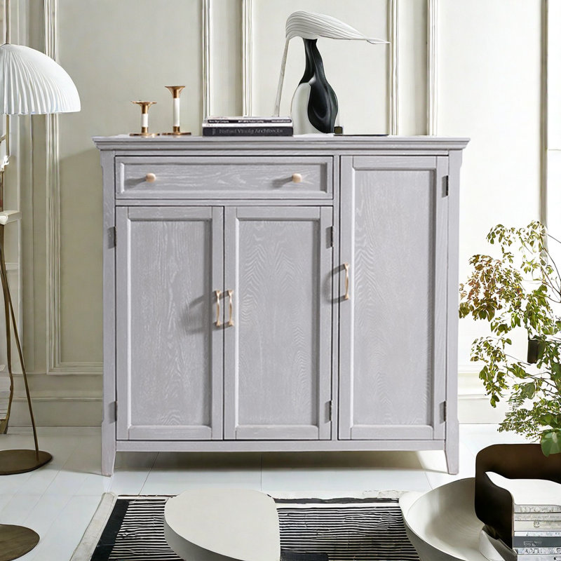 24 Pair Shoe Storage Cabinet, Gray