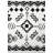 Ethnic Patterns - Black & White Framed Canvas for Man Cave Decor