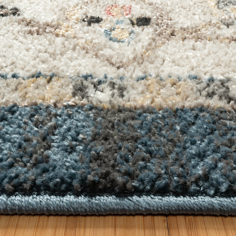 Heirloom Hadley Blue and Beige Tufted Polypropylene Area Rug