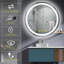 Miroir mural rond à DEL Margareth-1087857048