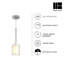 Luminaire suspendu chromé à 1 lumière Elegance
