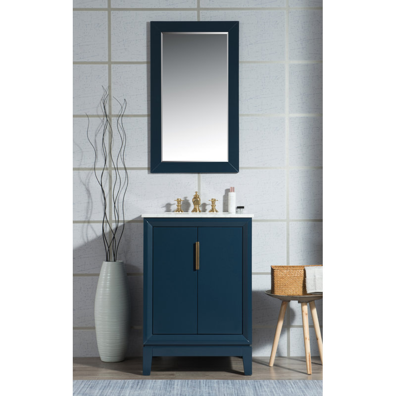 Elizabeth 24" Single Bathroom Vanity Set with Mirror, Standard, Cashmere Gray