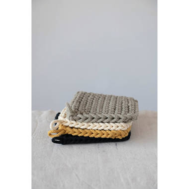 Grey & White Crochet Pot Holders 