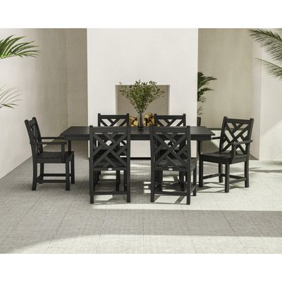 Chippendale 7-Piece Farmhouse Dining Set