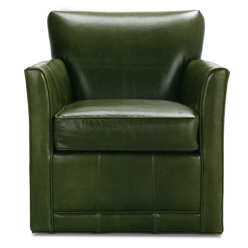 Fauteuil pivotant en cuir Times Square, Olive (Kl247-13)