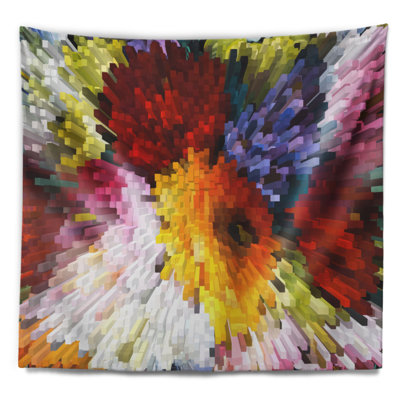 Floral Extrusive 3D Fabric Flowers Tapestry