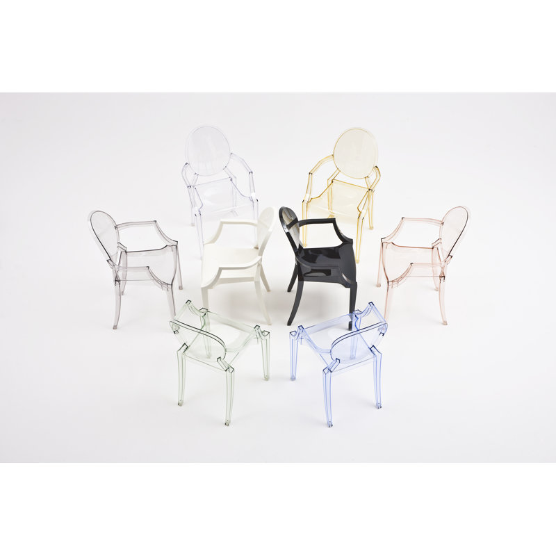 Louis Ghost Outdoor Dining Armchair, Smoke Gray