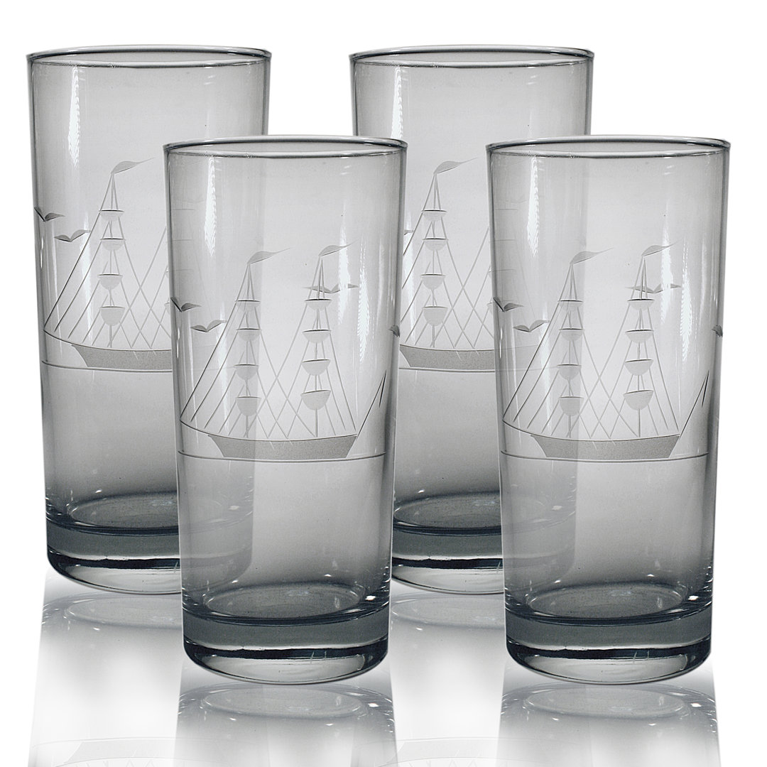 Wilde 15oz. Stemless Wine Glass Set (Set of 4) Breakwater Bay