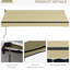 Auvent de terrasse rétractable 10 pi x 8 pi, abri de jardin avec manivelle, tissu 280 g / m², structure en aluminium, beige pour balcon, auvent de jardin rétractable, terrasse à parasol