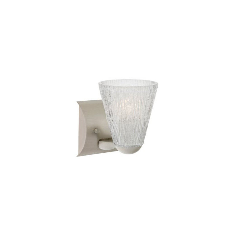 Appliquee à bras 1 lumières Senesca, Pierre transparente