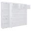 Grand lit escamotable mural avec armoires, grand