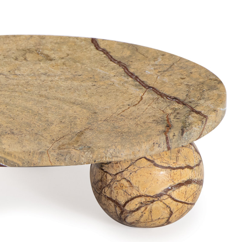 Marlow Marble Plate Large (Brown), 2.5" H x 9" W x 9" D