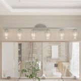 Saratoga 6 - Light Bathroom Steel Dimmable Vanity Light