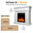 Tarijah 43" 1500W Electric Fireplace Mantel W/ Realistic LED Log Heater,Remote Control-1534738489
