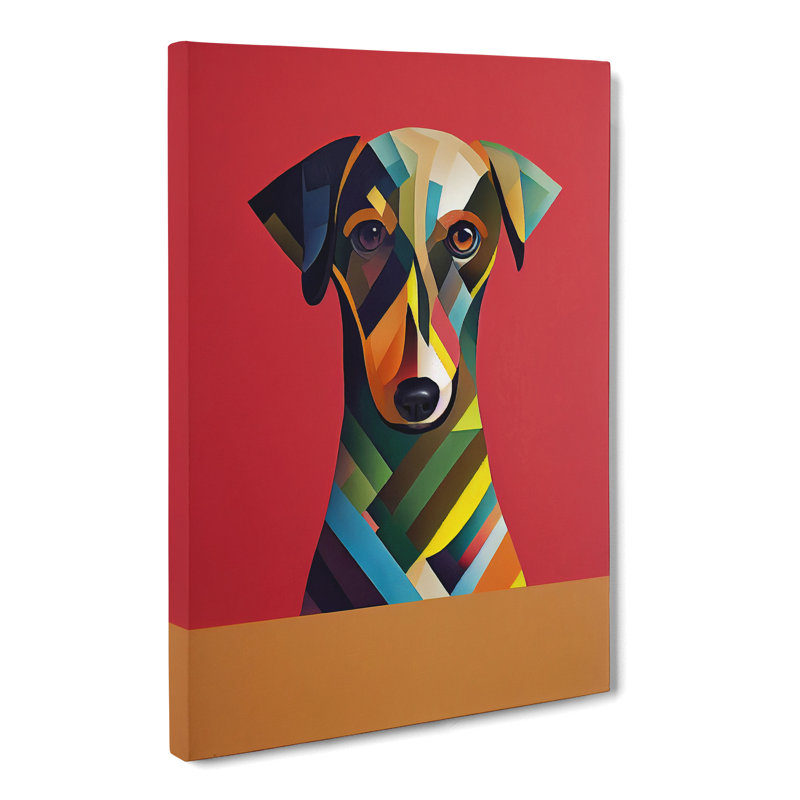 Dachshund Contemporary - Wrapped Canvas, 50cm H x 35cm W x 3cm D